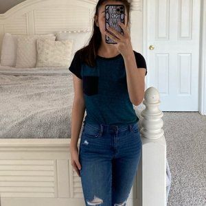 Zumiez Empyre Blue Summer Short Sleeve Cropped Pocket Tee Size Small